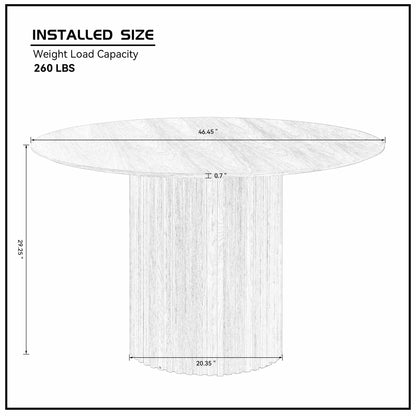 46.45 inch MDF Round Dinner Tables Mid-Century Modern Table