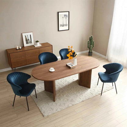 78" Solid Wood Veneer Dining Table – Elegant & Spacious, Seats 4-8