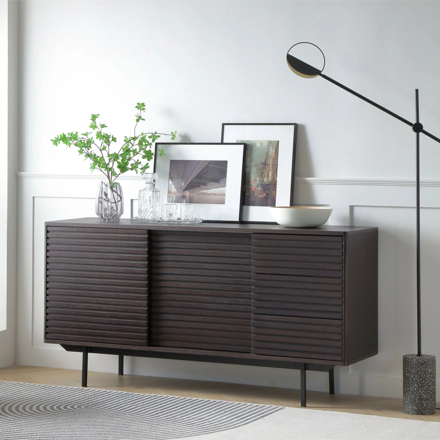 Mid-Century Modern Sideboard Buffet & TV Stand Combo