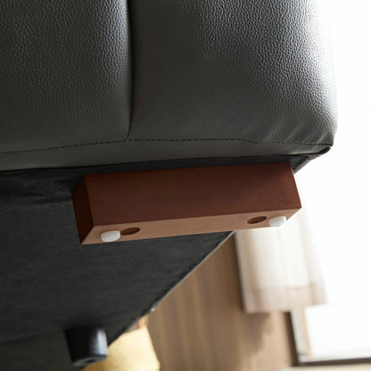 Electric Right-Facing L-Shaped Leather Recliner with USB Port