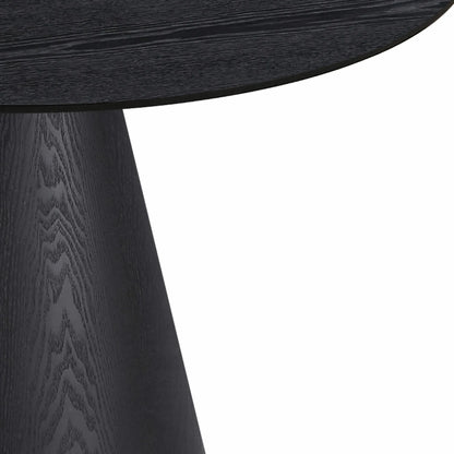 47.24'' Round Modern Style MDF Wood Dining Table in Walnut Suitable