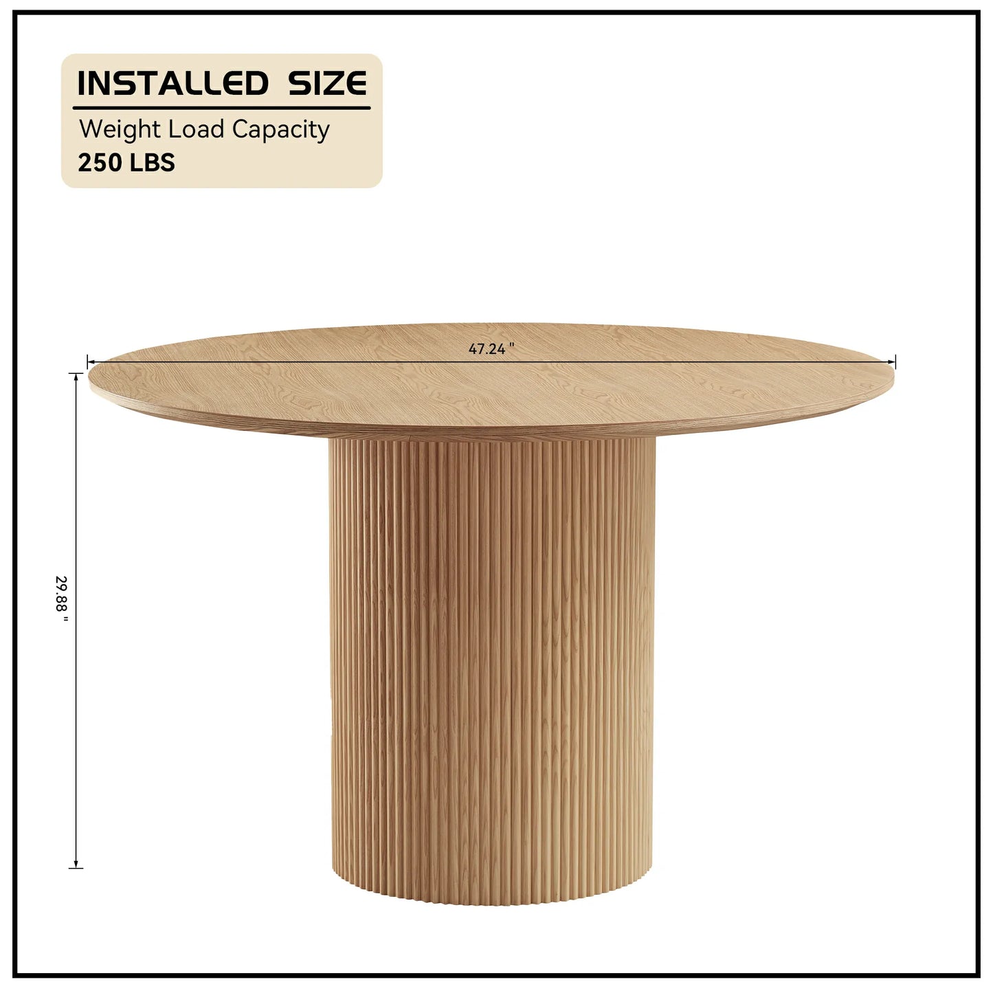 Mid Century Round Dining Table 47 Inch Round Dining Table