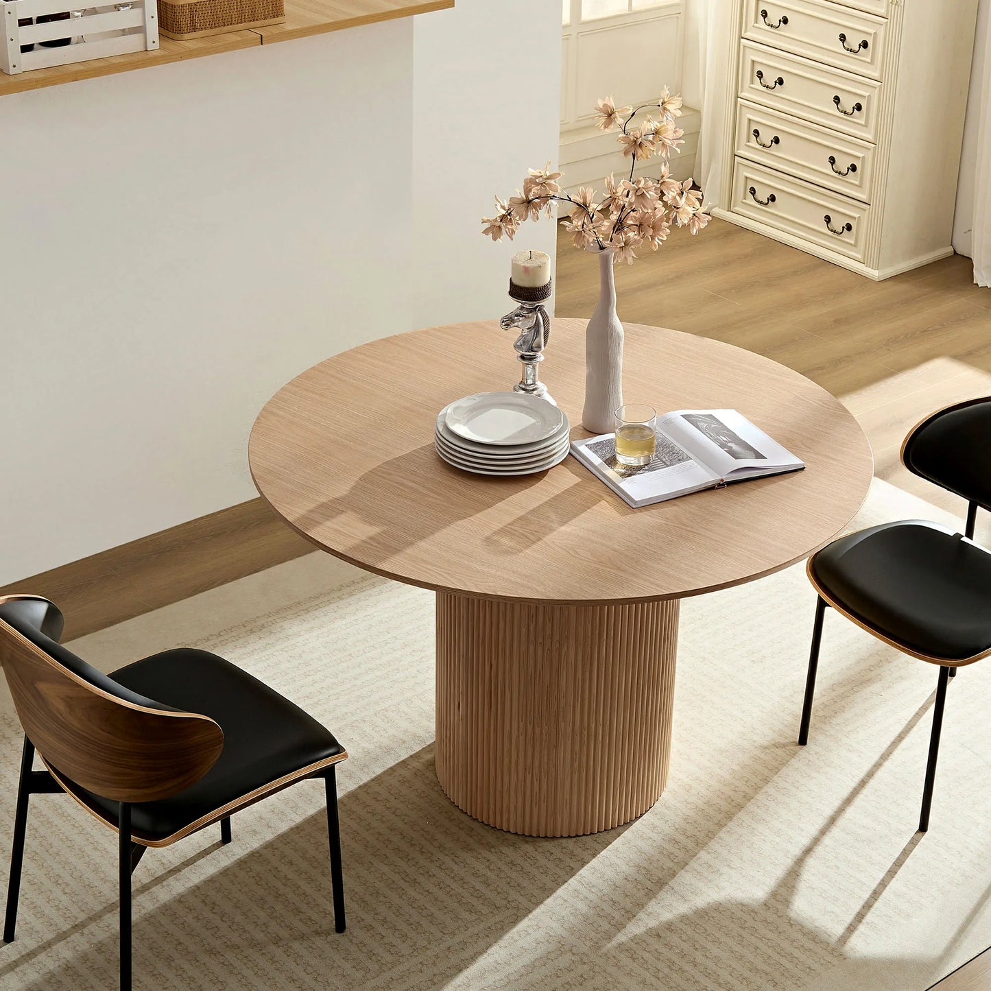 Mid Century Round Dining Table 47 Inch Round Dining Table