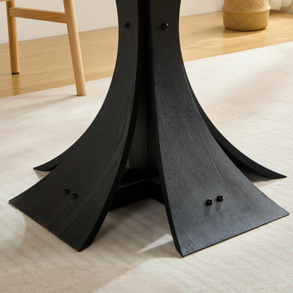 47.24" Round Modern MDF Wood Dining Table