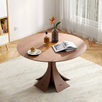 47.24" Round Modern MDF Wood Dining Table