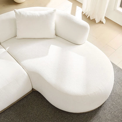 134.63" L-Shape Sectional Sofa with Left & Right Facing Chaise & Ottoman