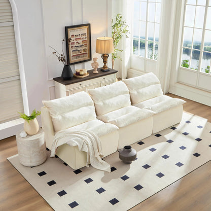 3-Seat Sofa with Backrest for Living Room & Bedroom