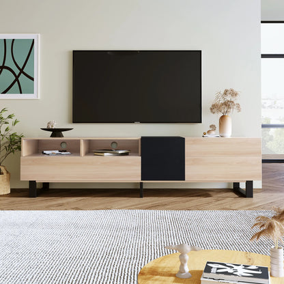 70.90" Modern TV Stand for 80'' TV with Double Storage Space, Media Console Table