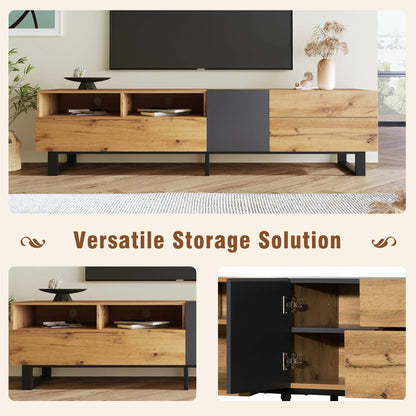 70.90" Modern TV Stand for 80'' TV with Double Storage Space, Media Console Table