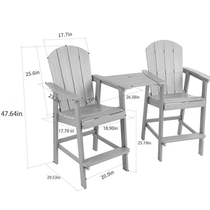 Outdoor Lounge Chair - HIPS Frame, 304 Stainless Steel - Teak