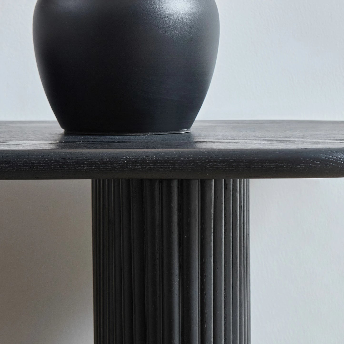 59.1" Narrow Entryway Table with Stainless Steel Legs - Black