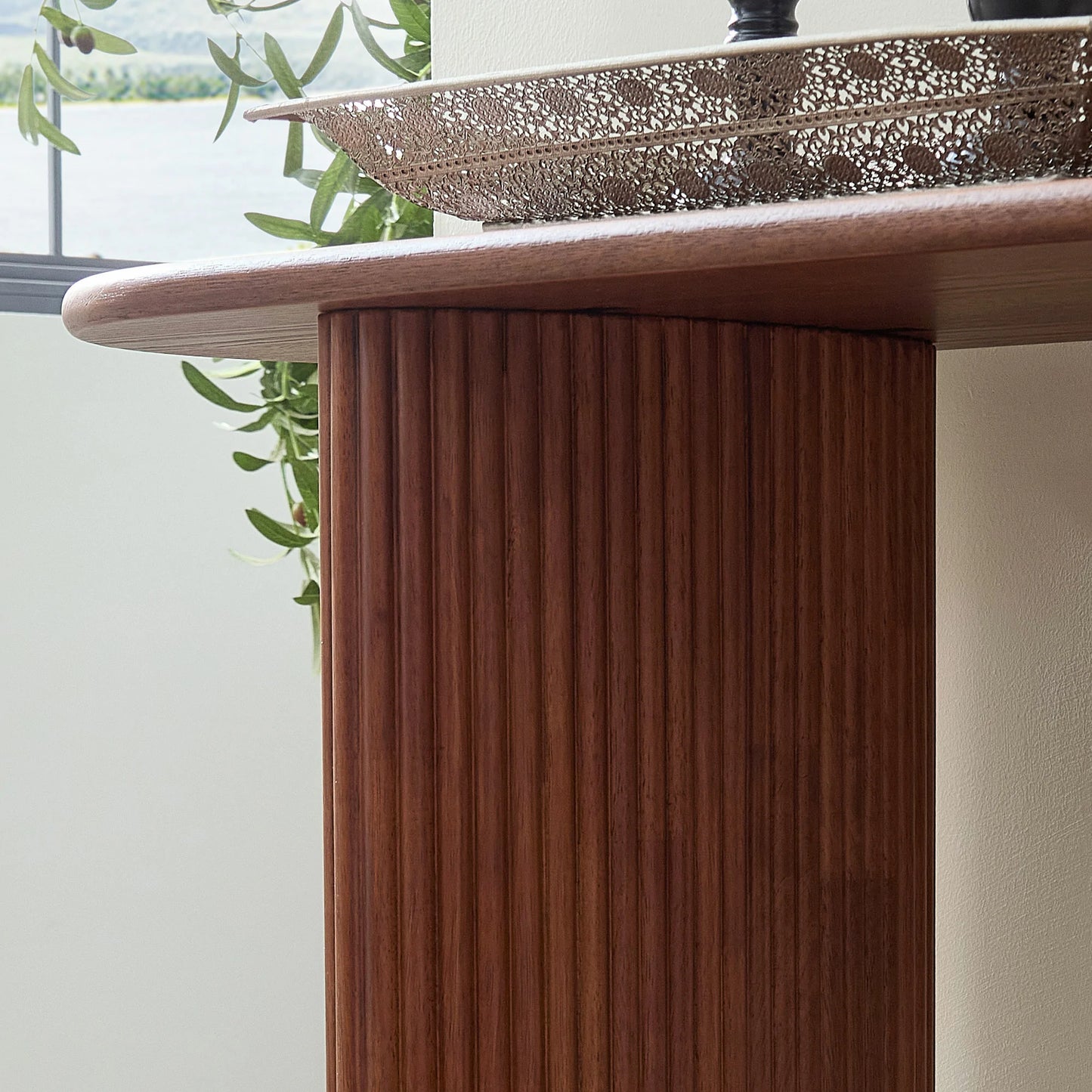 59.1" Narrow Entryway Table with Stainless Steel Legs - Black