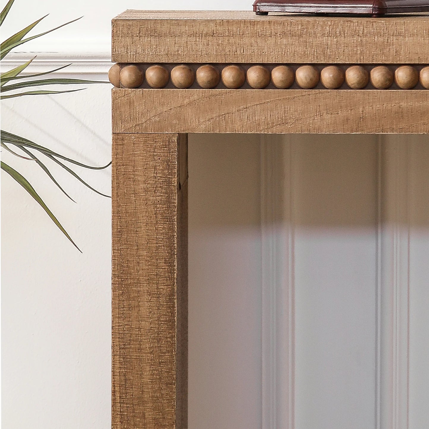 64" Rustic Console Table – Beaded Trim, Entryway & Living Room