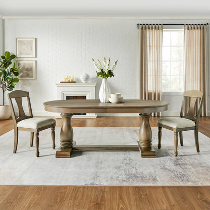 94.06" Extendable Wood Dining Table for 8 - Mid Century Modern