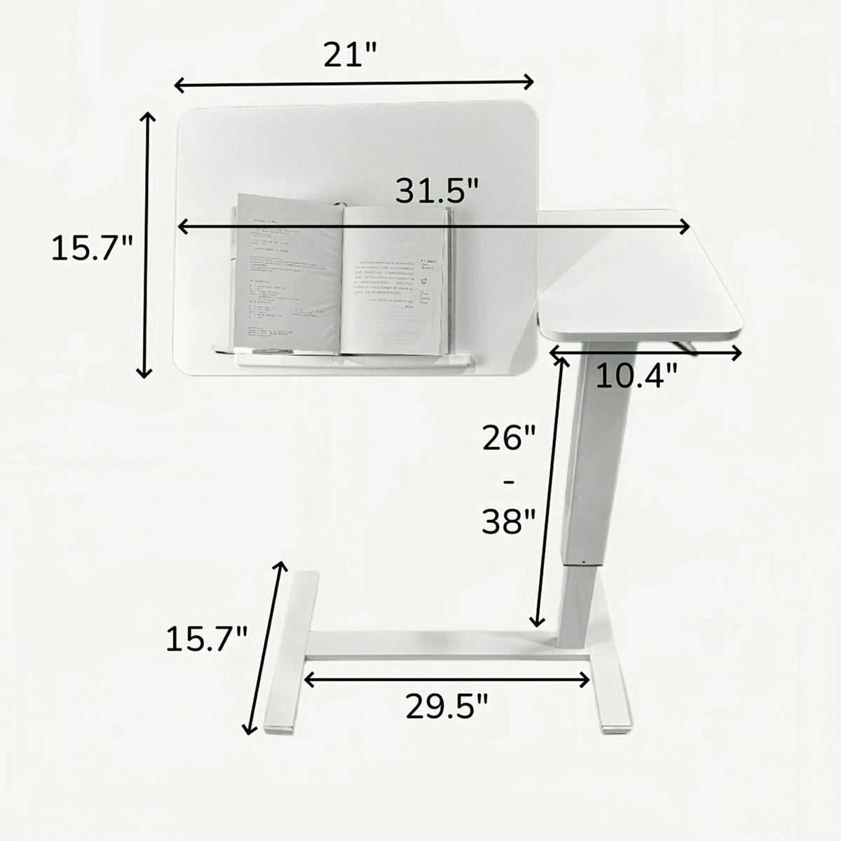 Rolling Laptop Desk – Height Adjustable, Tilting Tray