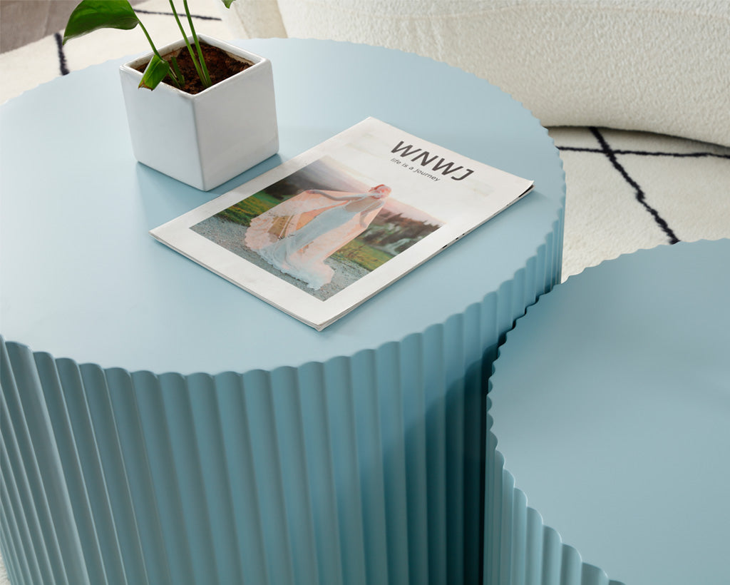 Nesting Table Set of 2, MDF Coffee Table set