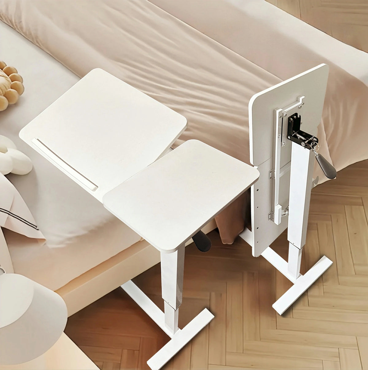 Rolling Laptop Desk – Height Adjustable, Tilting Tray