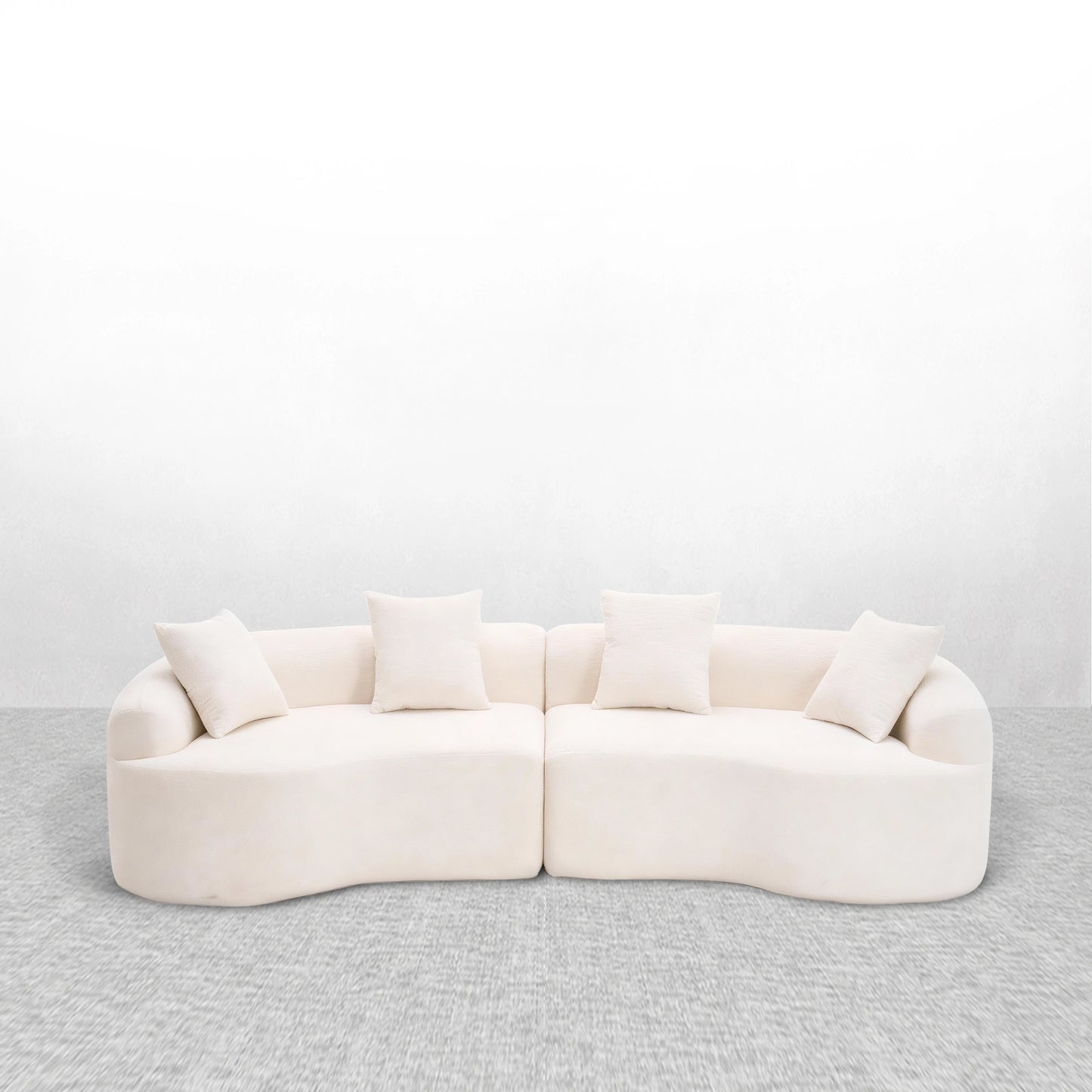 110" Chenille Curved Modular Sectional Sofa