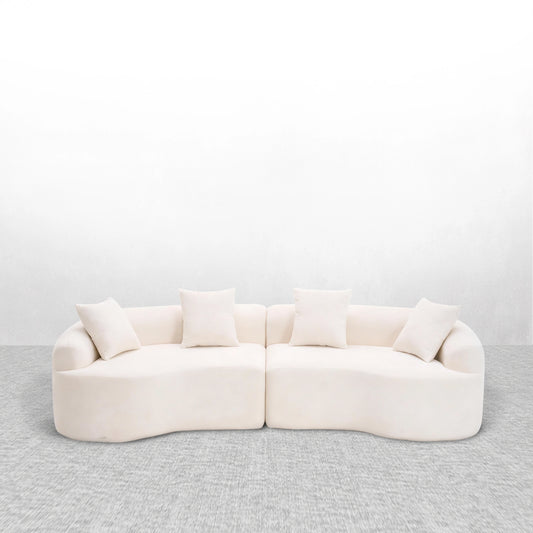 110" Chenille Curved Modular Sectional Sofa
