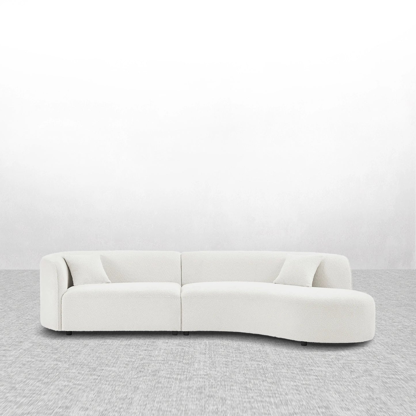 Island Upholstery Curved Sofa with Chaise 2-Piece Left/Right-Hand Facing Sectiona