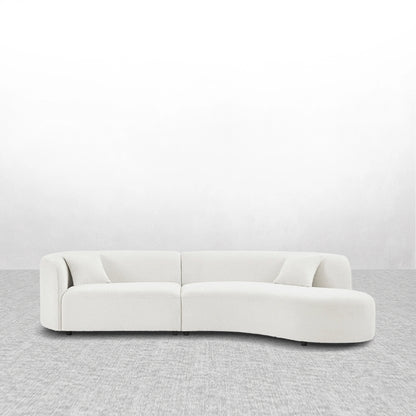 Island Upholstery Curved Sofa with Chaise 2-Piece Left/Right-Hand Facing Sectiona