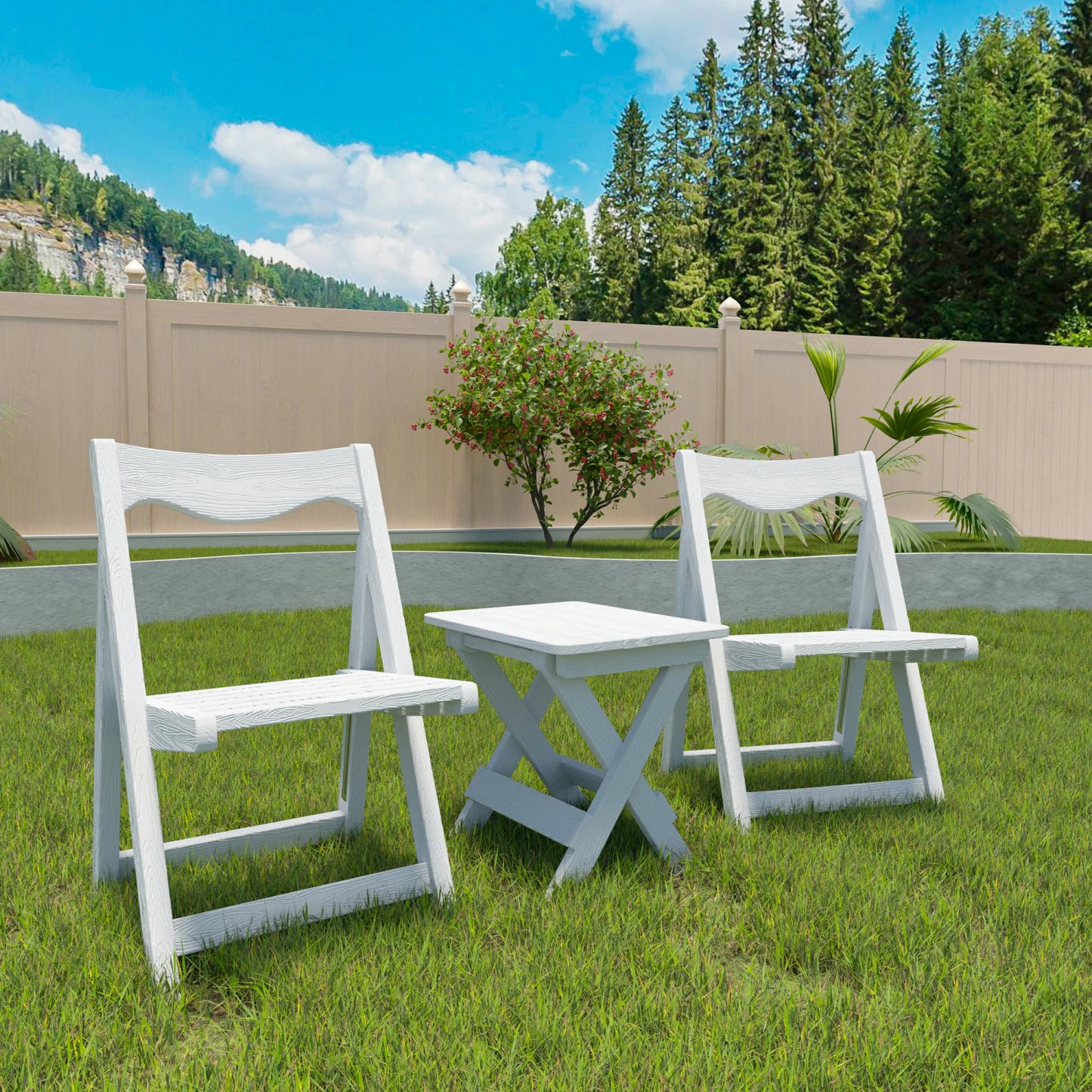HIPS Foldable Bistro Set – Table & 2 Chairs
