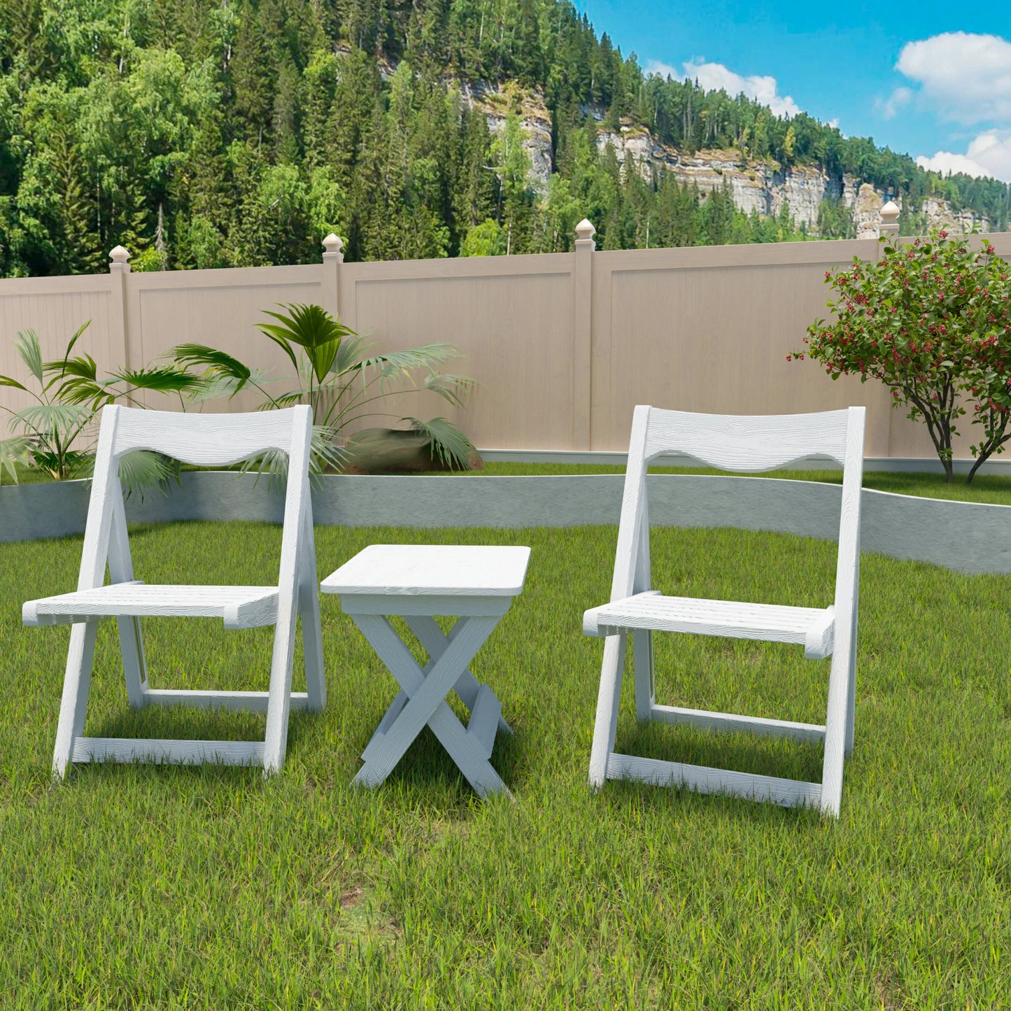 HIPS Foldable Bistro Set – Table & 2 Chairs