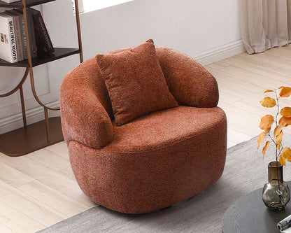 Cozy Swivel Barrel Chair – Boucle Accent Chair