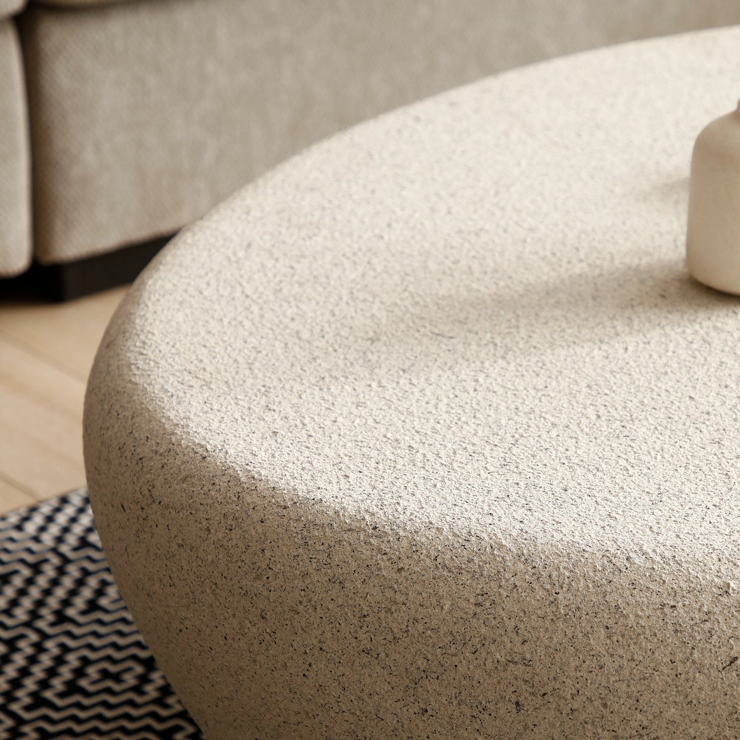 43“ Vintage Elliptical Fiberglass Coffee Table