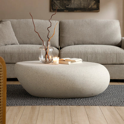 43“ Vintage Elliptical Fiberglass Coffee Table