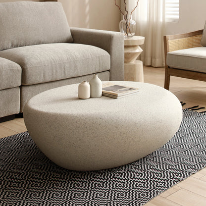 43“ Vintage Elliptical Fiberglass Coffee Table