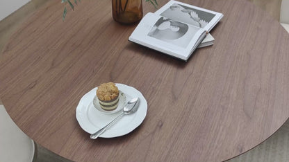 47.24" Round Modern MDF Wood Dining Table