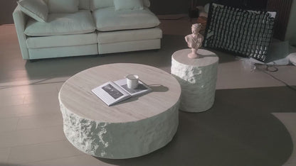 15.75 Inch Side Table,Round Fiberglass Coffee Table