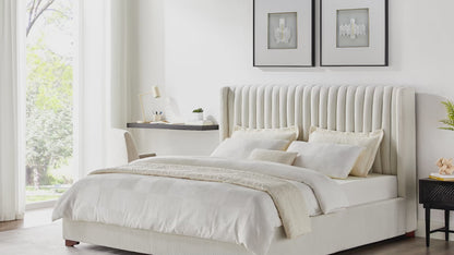 Full Size Modern Design Bed Frame Upholstered Queen Bed Frame Platform