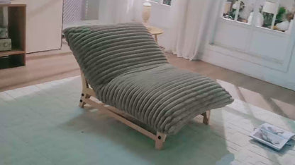 Accent Armless Corduroy Fabric Lazy Sofa