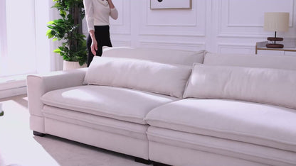 Fabric Mid-Century Sofa Couch Modern Upholstered Couch