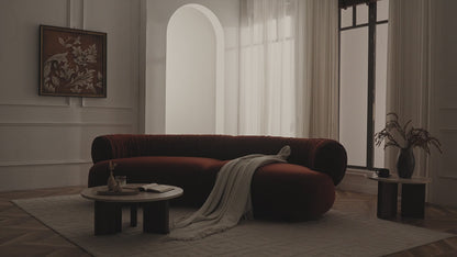 102.36" Crescent Silhouette Modern Curved Sofa
