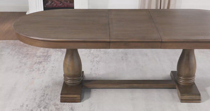 94.06" Extendable Wood Dining Table for 8 - Mid Century Modern