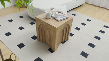 Mid-Century Modern Side Table Set - Space-Saving MDF End Tables