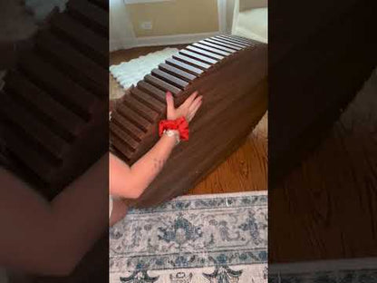 Modern Handcrafted 43.7" Oval Drum Coffee Table