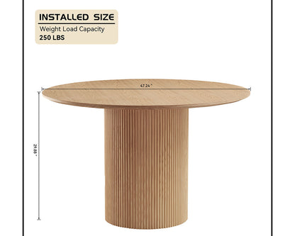 Mid Century Round Dining Table 47 Inch Round Dining Table