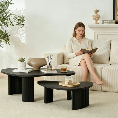 Irregular Seashell Shape Coffee Table Set