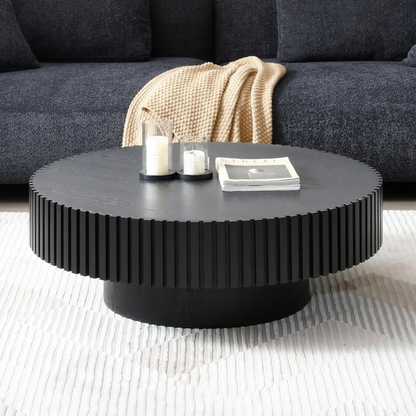 Modern Drum Coffee Table for Living Room Center Table