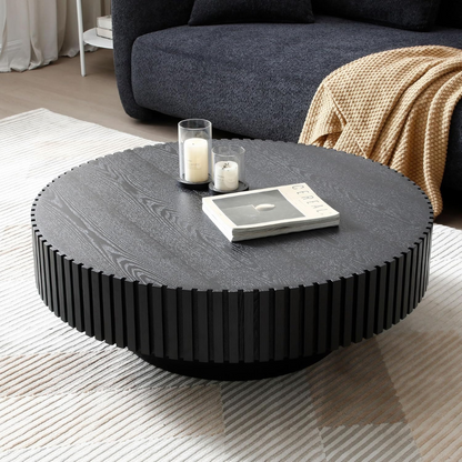 Modern Drum Coffee Table for Living Room Center Table