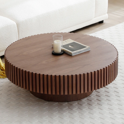 Modern Drum Coffee Table for Living Room Center Table