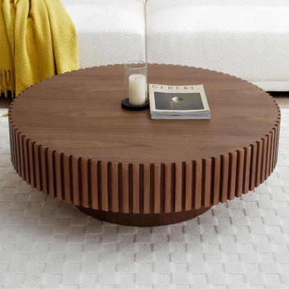 Modern Drum Coffee Table for Living Room Center Table